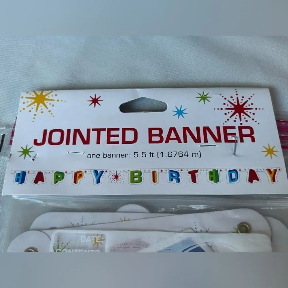 2 NEW 5.5’ Happy Birthday Jointed Banners